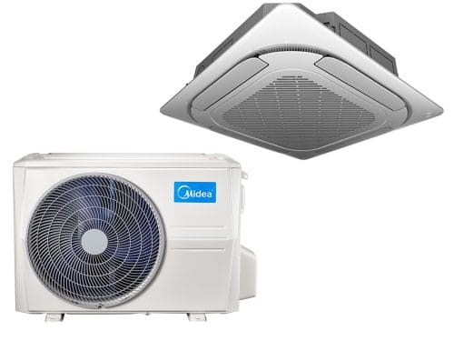 SILTUMSŪKNIS MIDEA KASETES TIPA MCA4U-18HRFNX-QRD0W(GA) MOX330U-18HFN8-QRD0W(GA) 5.0/5.5 kW, 40–55 m² Siltumsūkņu uzstādīšana, montāža, serviss, veikals