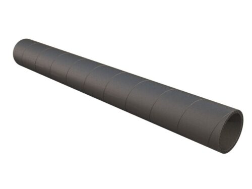 Melns Aerfoam Duct ventilācijas kanāls ar redzamu apaļu atveri galā.